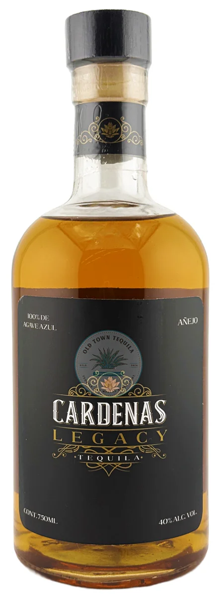 Bottle of Cardenas Legacy Tequila Añejo