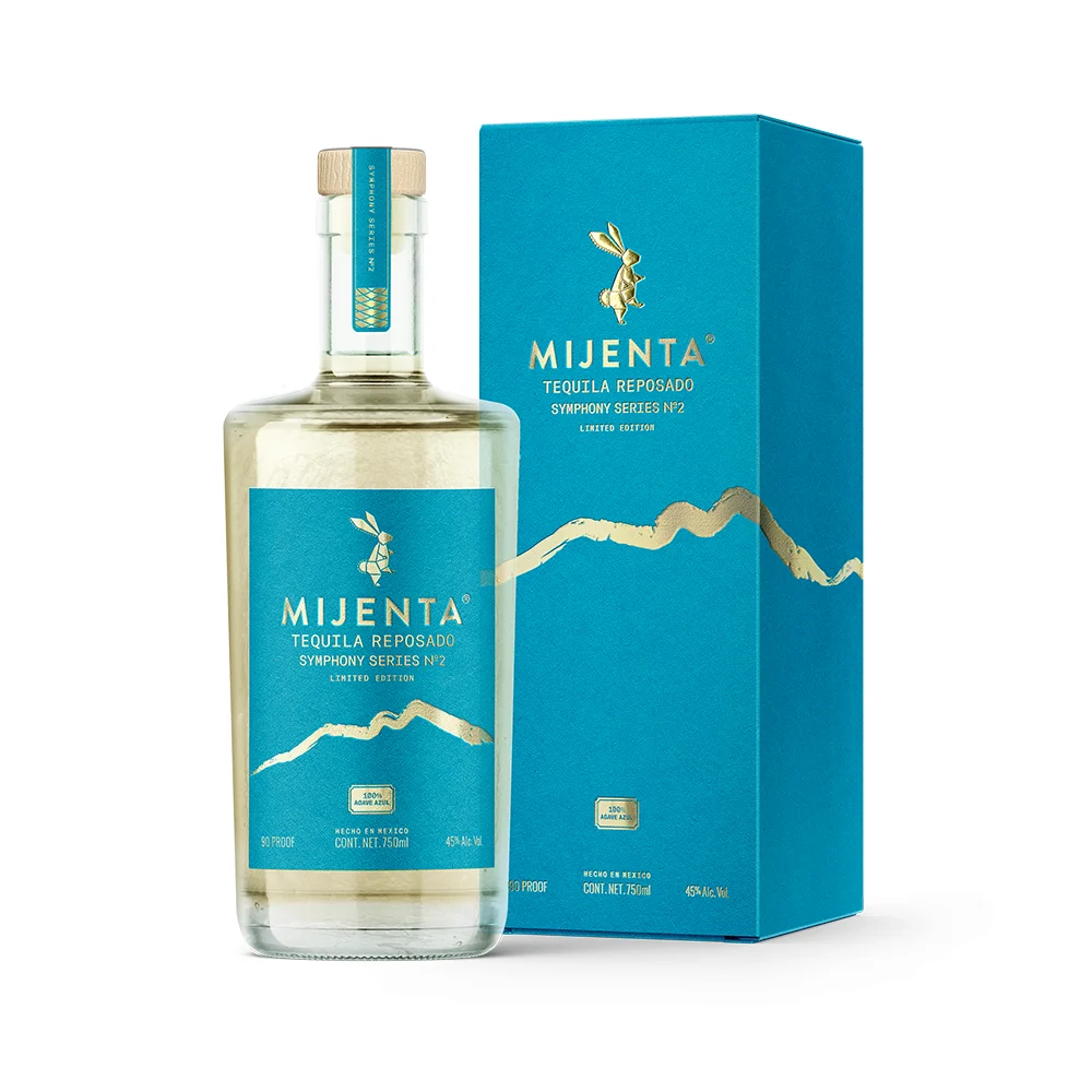 Bottle of Mijenta Reposado Symphony Series No. 2