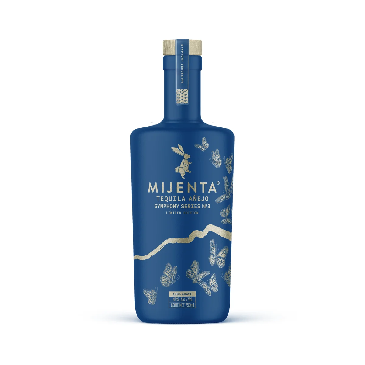 Bottle of Mijenta Añejo Symphony Series No. 3