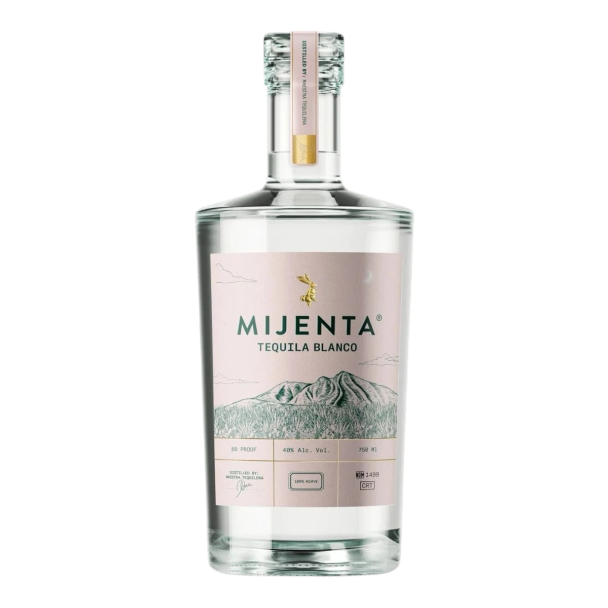 Bottle of Mijenta Tequila Blanco