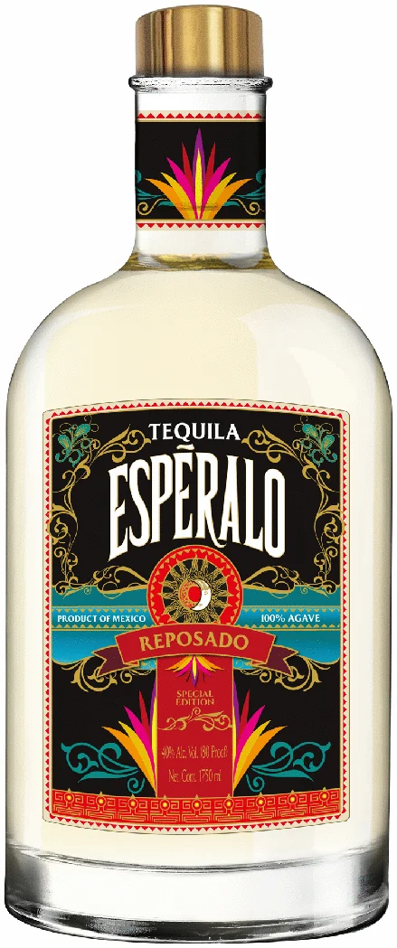 Bottle of Espéralo Tequila Reposado