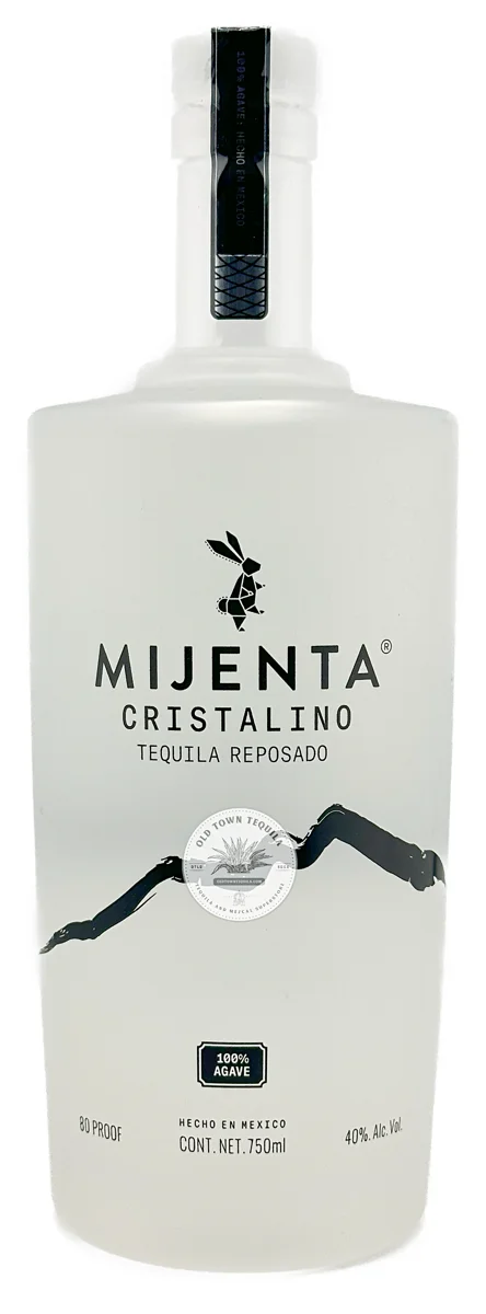 Bottle of Mijenta Cristalino Tequila Reposado
